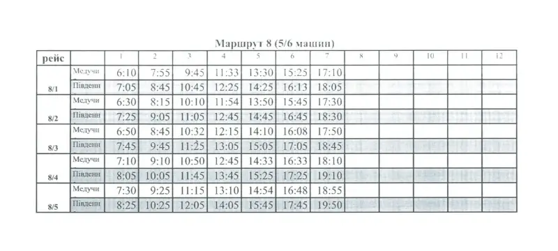 Павлоград змінює графіки руху маршруток №1, №8 і №12 на 8 липня